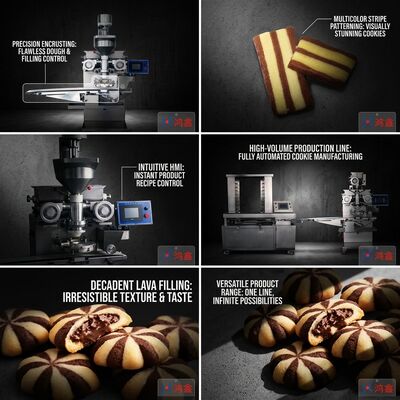 15-80g Dough Weight Accuracy Cookie Depositor Line With Servo Dosing Control