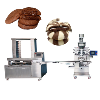 SUS 304 Food Grade Stainless Steel Chocolate Liquid Filling Cookie Making Production Line